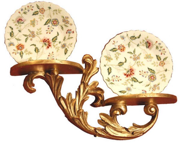 Left Olive Leaf Plate Holder Corbel Bracket